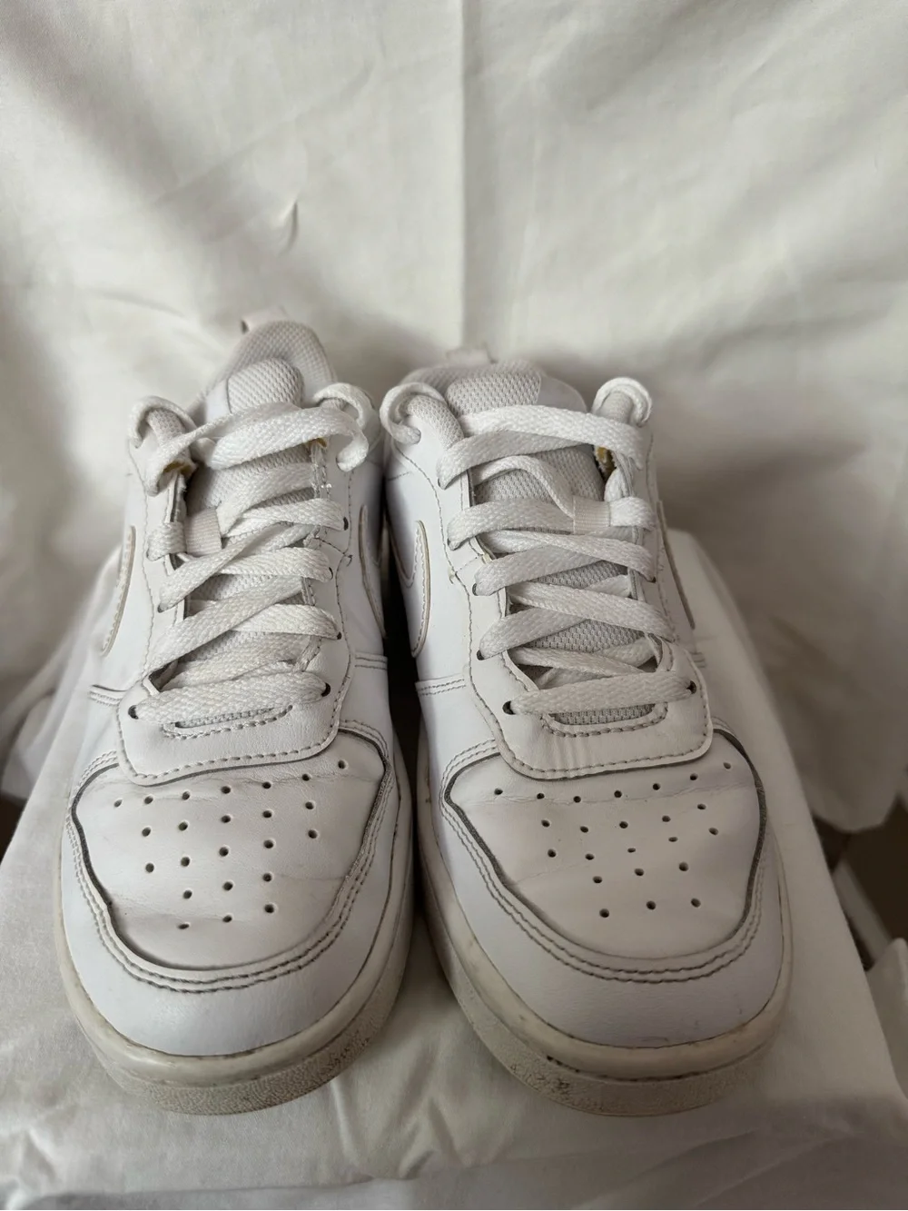 Nike White Low-Top Leather Sneakers